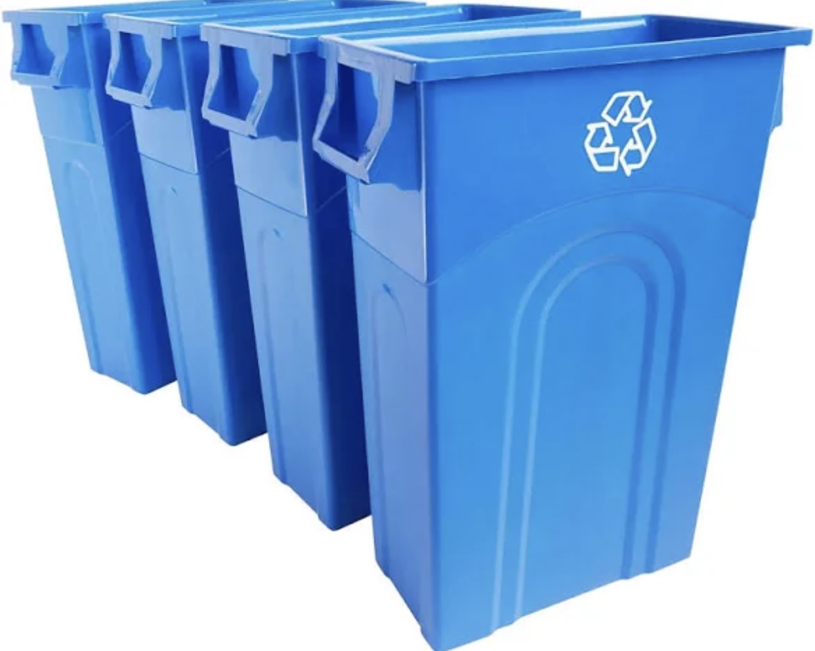  23Gallon Blue Indoor Recycling Bin